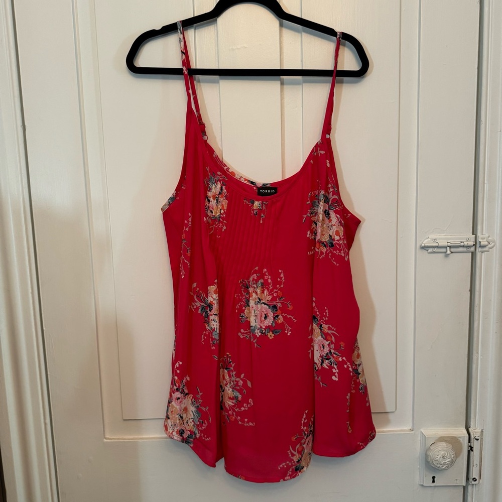 ✨torrid sophie raspberry pintuck georgette swing cami ✨